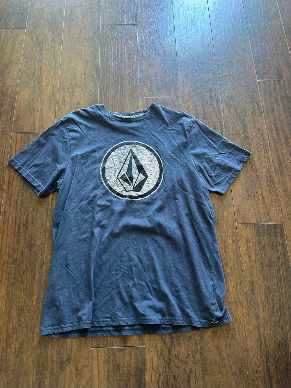 Volcom Navy Short Sleeve Tee with Center Logo